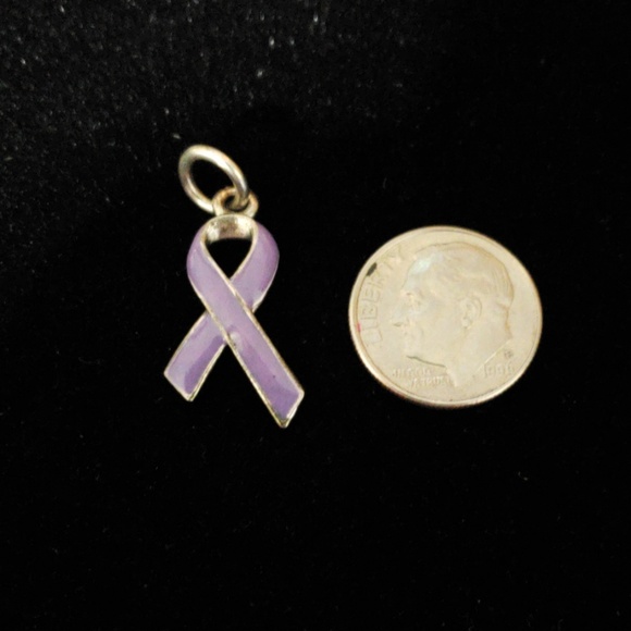 Beaucoup Designs Pancreatic Cancer Ribbon Charm - Picture 2 of 2